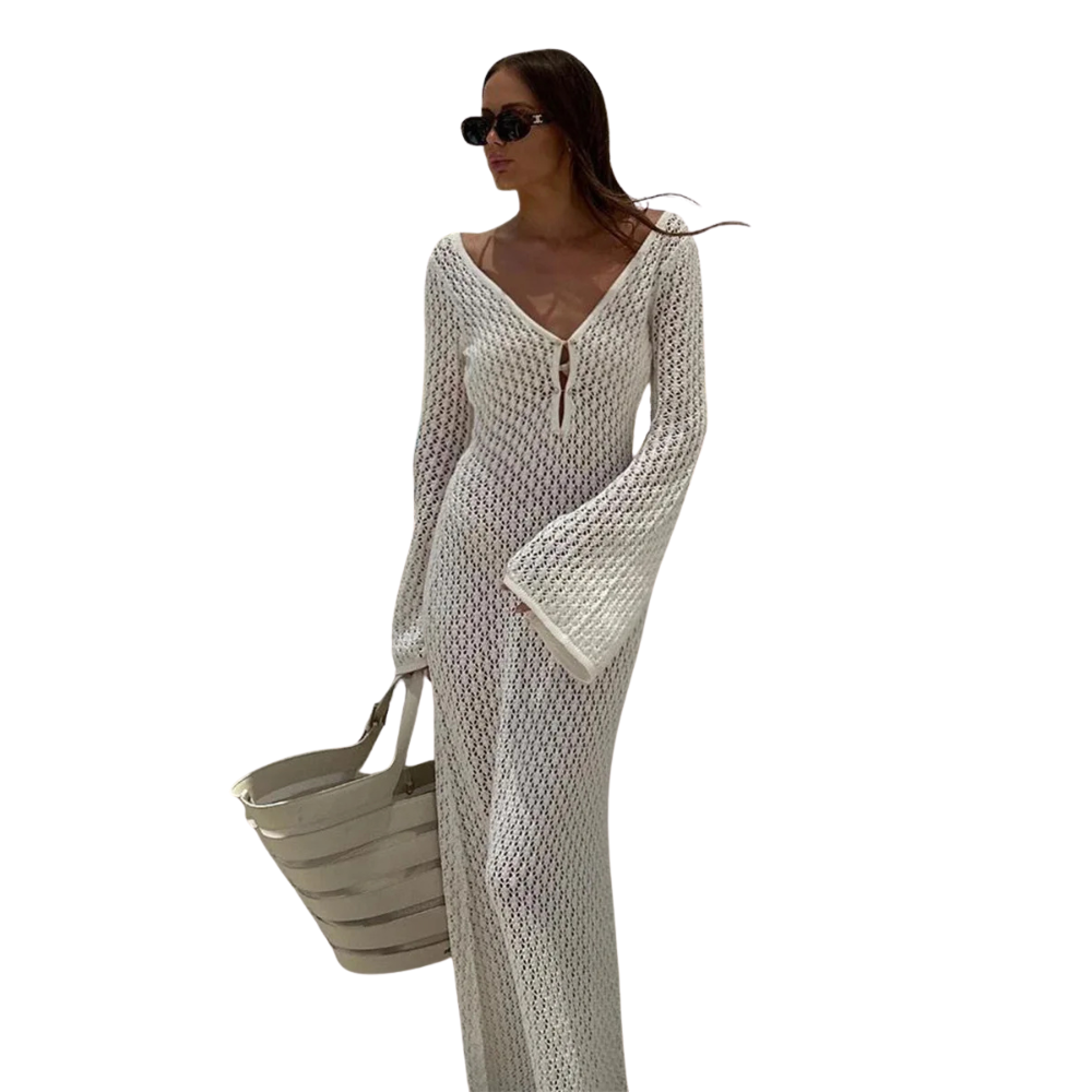 Anne™|Stijlvolle strandjurk met open rug