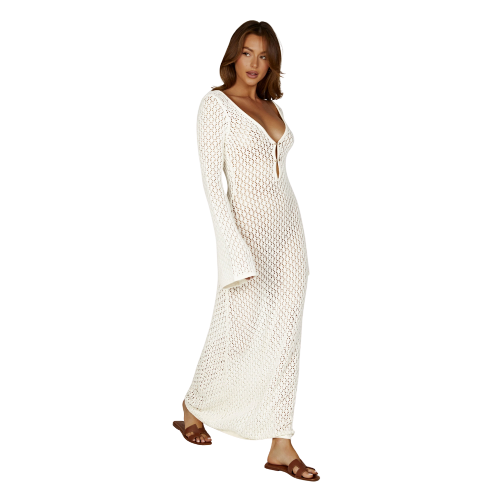 Anne™|Stijlvolle strandjurk met open rug
