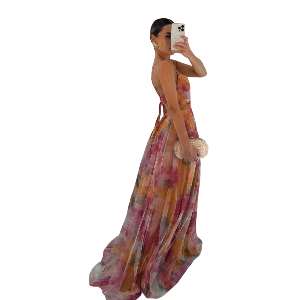 Elodie™|Magische maxi-jurk met bloemenprint