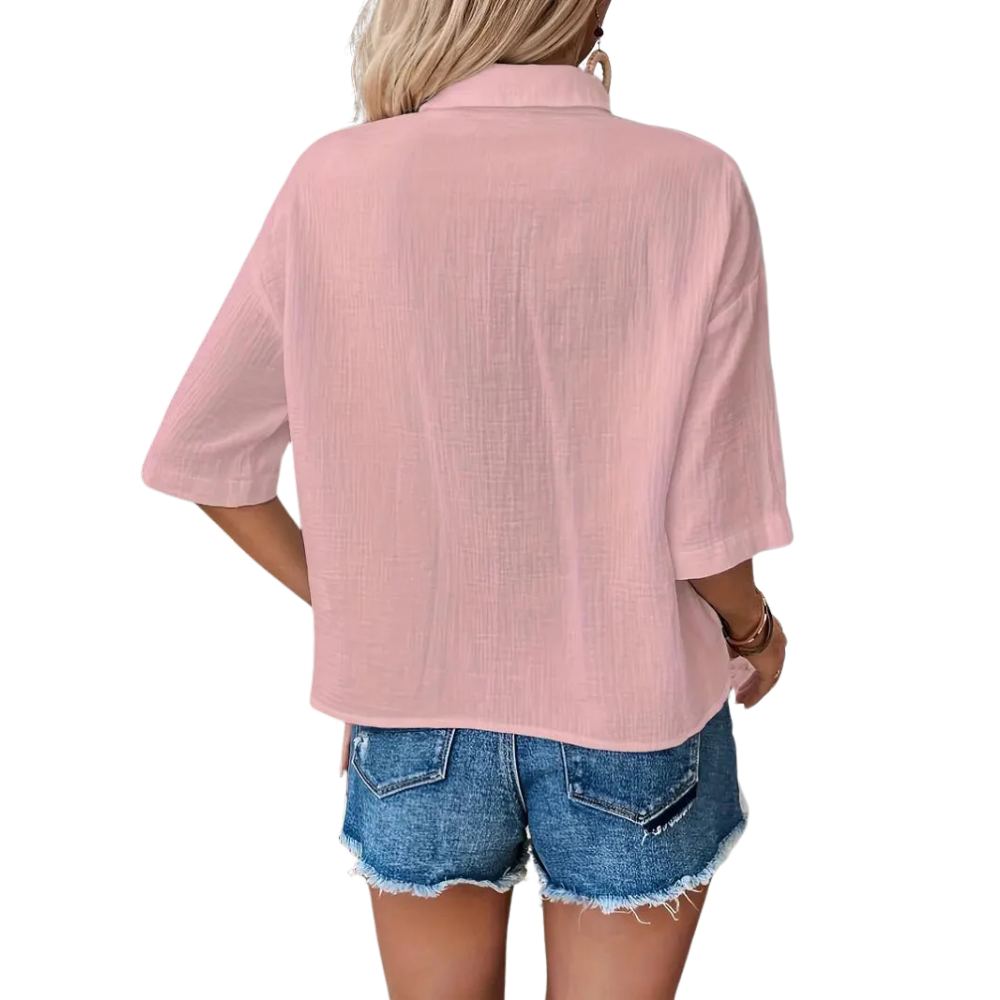 Fenna™|Casual button up zomerblouse