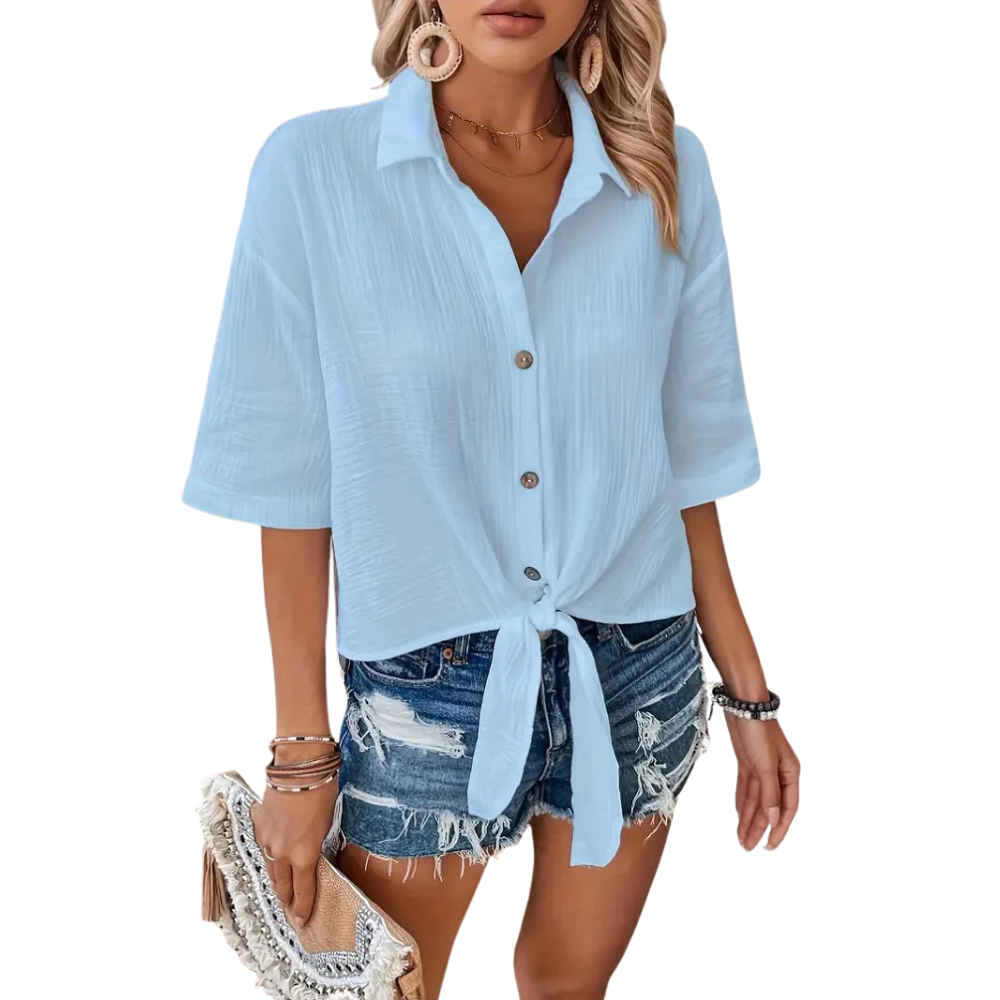 Fenna™|Casual button up zomerblouse