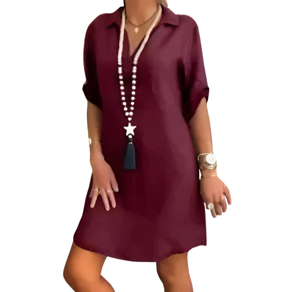Suze™|Linnen jurk