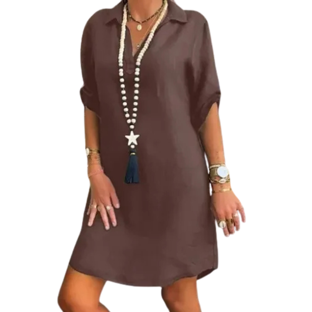 Suze™|Linnen jurk