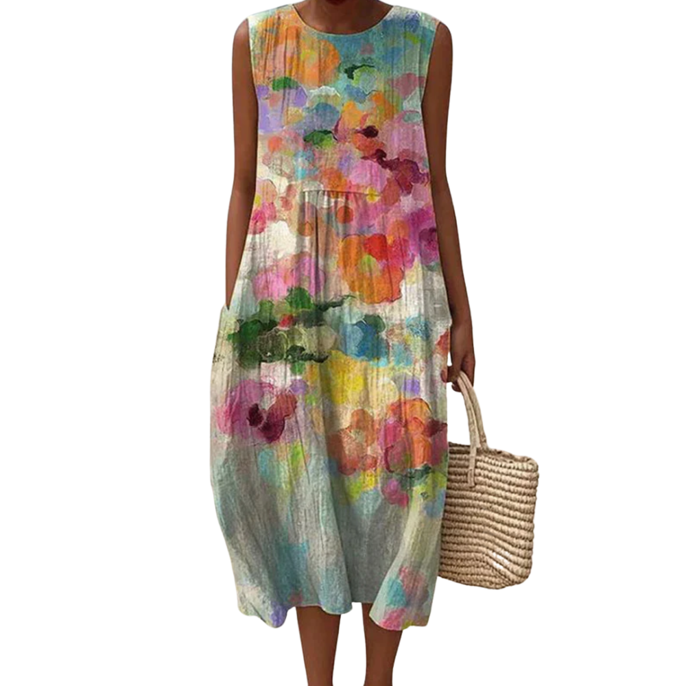 Malou™ | Luchtige aquarel jurk