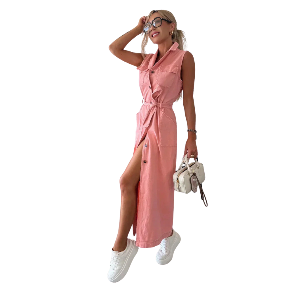 Ilona™|Denim jurk met tijdloze elegantie