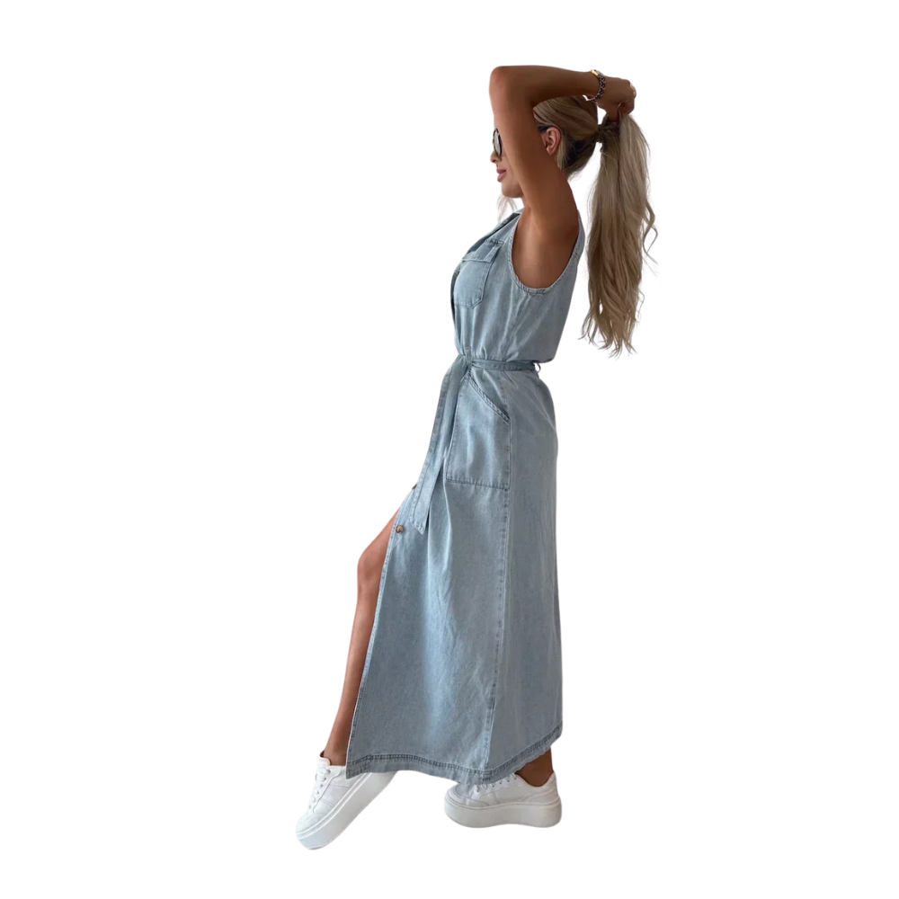 Ilona™|Denim jurk met tijdloze elegantie