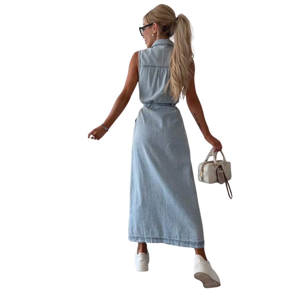 Ilona™|Denim jurk met tijdloze elegantie