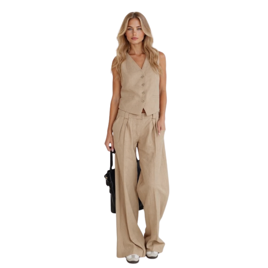 Bregje™|Casual linnen pak