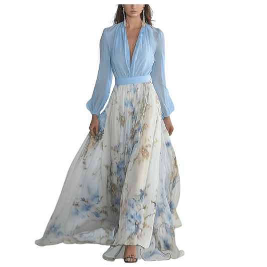 Livia™|Lange jurk met bloemenprint
