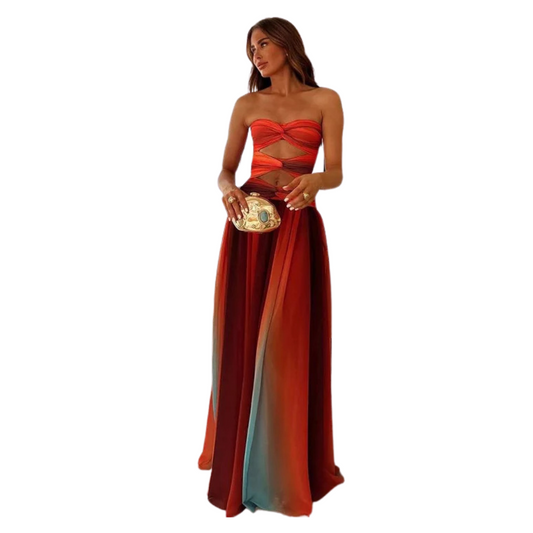 Mae™|Strapless maxi jurk